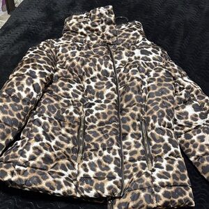 New York & Company Animal Print Puffer Jacket